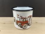 CASE IH Ausstellung Emaille Tasse